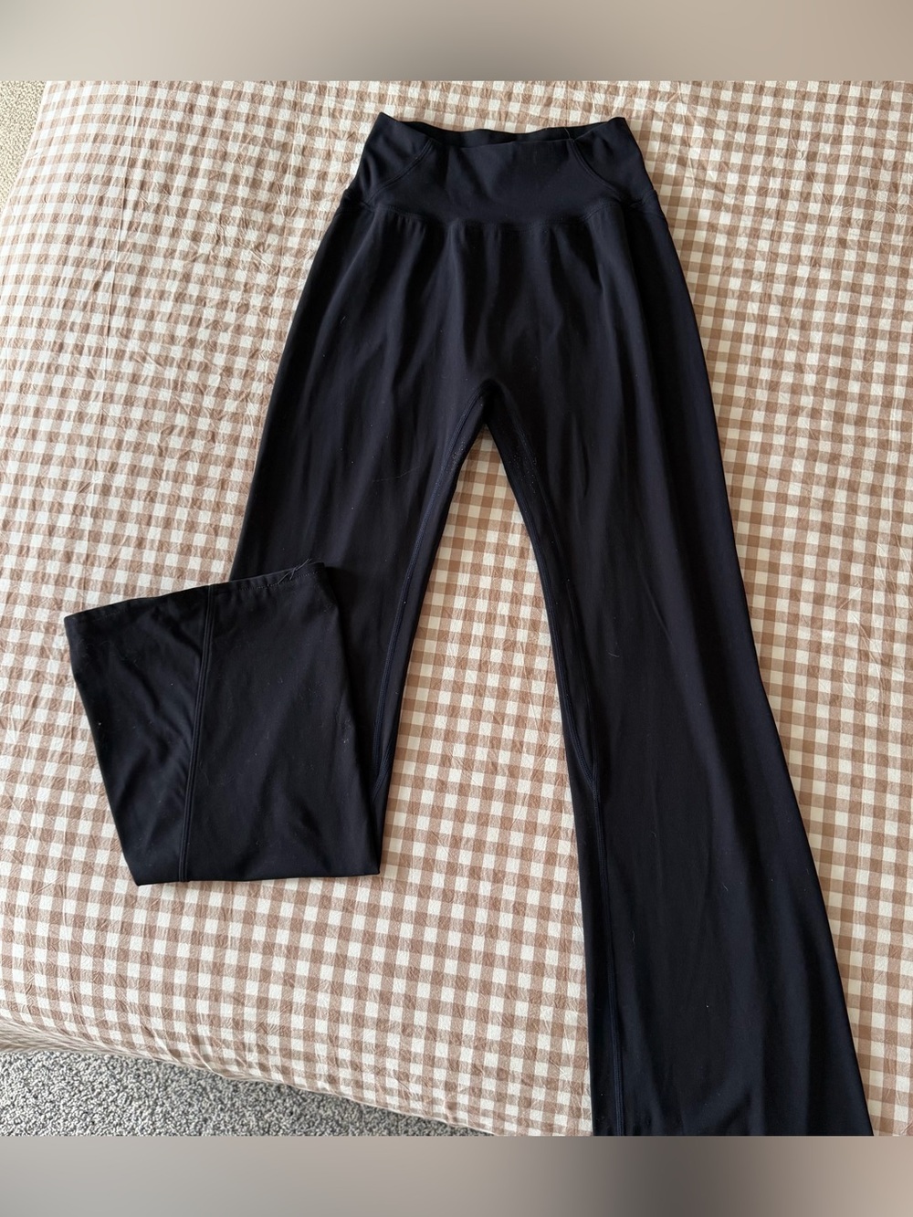 Alphalete Flare Wide Leg High Rise Black Yoga Pants/ Leggings